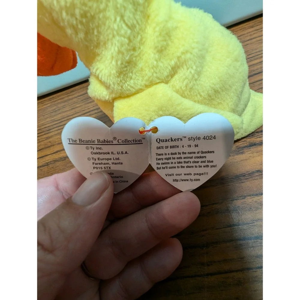 Ty Beanie Babys‎ - Quackers The Duck  (4024) With Tag Errors Listed In Descript!